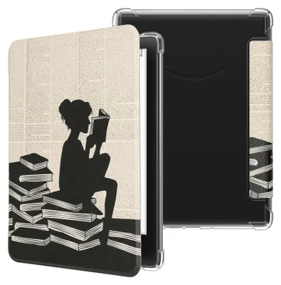 Produktbild von kwmobile E-Reader Schutzhülle kompatibel mit Amazon Kindle Paperwhite (2024)/Colorsoft Hülle - Kunstleder Case mit Auto Sleep/Wake Funktion für