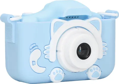 Obrázok produktu pre Videokamera pre batoľatá Silikónová minifotoaparátová hračka pre deti s nosným lanom Modrá