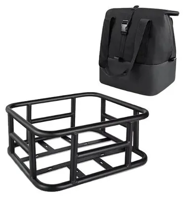 Imagen del producto de Cesta para bicicleta, gran capacidad, bolsa impermeable, cesta y bolsa