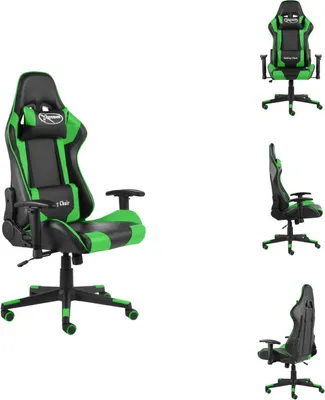 Image de vidaXL Chaise de jeu Pivotante Vert PVC - Fauteuil de jeu