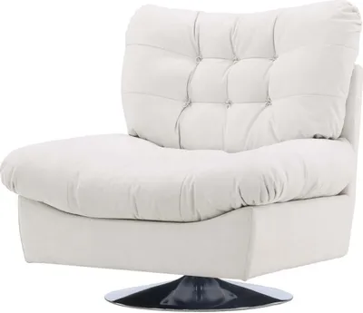 Productafbeelding van FURNLUX Fauteuil Florens, wit en zwart, 105 cm / Hoofdkleur: wit / Afmetingen: 105 x 104 x 108 cm