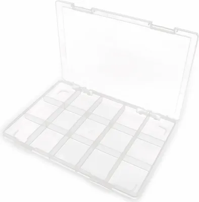 Produktbild von Sortimentsbox, 285x201x23, 15 Fächer, PP, transparent