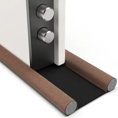 Zugluftstopper für Türen 5-10 cm, hellbraun, 100 cm