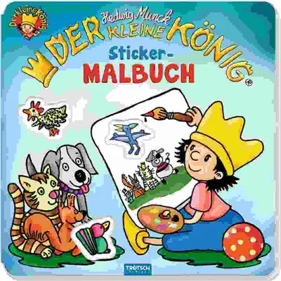 Obrázok produktu pre Trötsch Der kleine König Malbuch Stickermalbuch: Malbuch Beschäftigungsbuch Ausmalbuch Stickerbuch