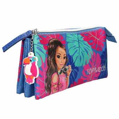 Produktbild von TOP MODEL PENCEL Tube CASE Blau TROPICAL Leaves TALITA