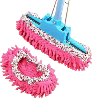 Obrázok produktu pre INF Papuče na mop na čistenie podláh - 1 pár Ružová