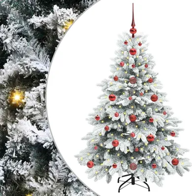 Image de vidaXL Sapin de Noël artificiel avec 150 LEDs Blanc 120 cm PE et PVC