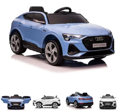 Produktbild von Es-Toys Kinder Elektroauto Audi E-Tron, EVA-Reifen, Allradantrieb, Fernbedienung blau