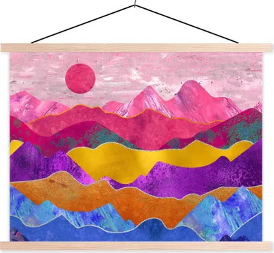 Produktbild von MuchoWow® Textilposter Bi - Stolz - Marmor 150x113 cm mit holzfarbenen Rahmen - Poster