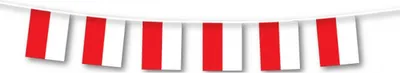 Produktbild von Fahnenkette | 700 cm, Rot/Weiß