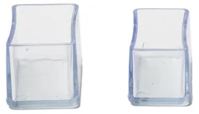 Productafbeelding van 8 Stuks Rectangulaire Stoelpoot Beschermers - Transparante Niet-Slip Hoezen