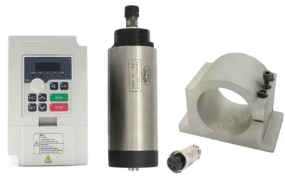Image de Moteur de broche CNC, puissance 1,5 kW, système de refroidissement à air, kit complet, 220 V