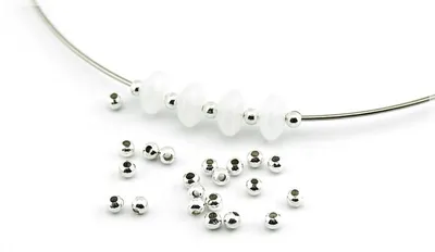 Produktbild von Vintageparts Zwischenperlen Metall silberfarben 3 mm 100 Stück