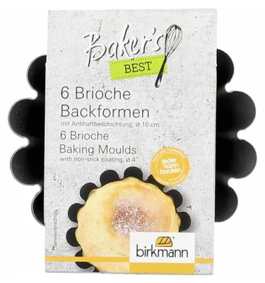 Image de Birkmann Bakers Best moules à brioche, 6 pcs, moule à brioche, moule à gâteau, acier carbone, Ø 10 cm, 886636