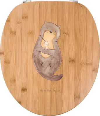 Produktbild von Mr. & Mrs. Panda Klo-Deckel Otter Muschel - Transparent - Geschenk, Büro, klo deckel, WC, Toilettendeckel, Träumen, Tagträumen, Süß, WC-Sitz, Klodeckel, Klobrille