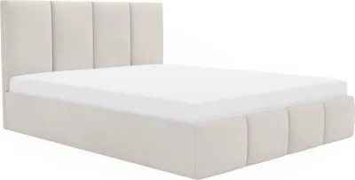 Produktbild von FEDVE Polsterbett Doppelbett Hartlage Schlafzimmer Bett Bettkasten 120x200 cm Hellbeige (Magic Velvet 2201)