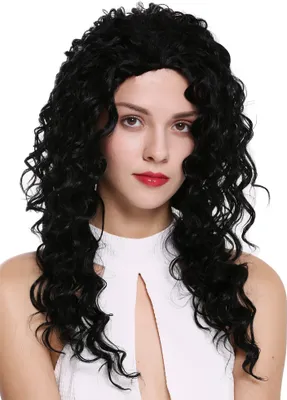 Produktbild von WIG ME UP Halbperücke 3/4 Perücke lang gelockt schwarz AG-1