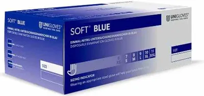 Obrázok produktu pre Mäkký modrý nitril veľkosti S bez latexu 200ks