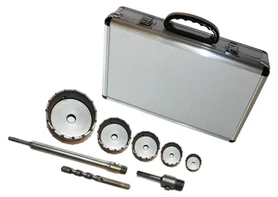 Produktbild von Lochbohrer Dosenbohrer Bohrkronen SDS Plus 30-110mm Bohrer 8 tlg. Set