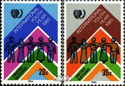Produktbild von Briefmarken UNO - New York 1984 Mi 464-465 (kompl.Ausg.) postfrisch Jahr der Jugend