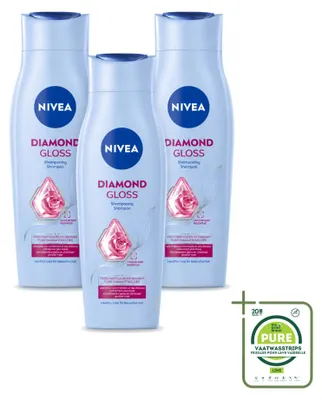 Obrázok produktu pre 3 balenia šampónu NIVEA Diamond Gloss, 250 ml – veľké balenie, 3 kusy