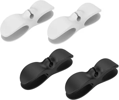 Produktbild von PolkaHome® 4er Set Kabelorganizer Selbstklebend, Kabelclips Kabelhalter Kabelmanagement für Küchengeräte, Kabelaufwicklung mit