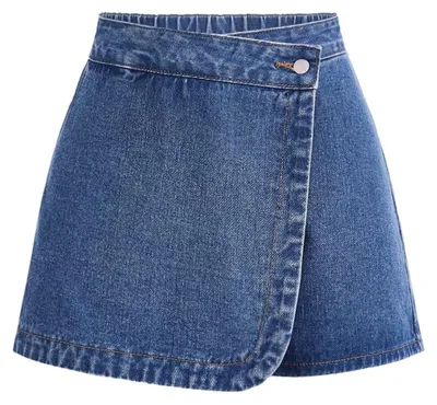 Produktbild von Solidchoice – Damen Jeansrock in großen Größen mit elastischem Bund