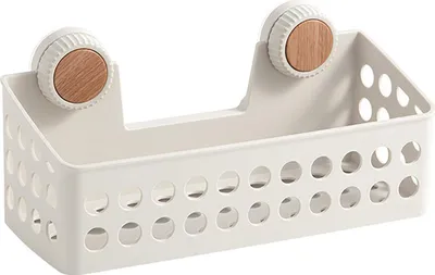 Produktbild von Saugnapf-Lagerregal Große Kapazität Starke Tragfähigkeit Einfache Installation Badezimmer-Duschablage Wasserdichter Organizer