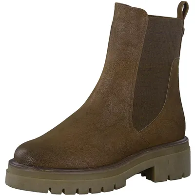 Image de Bottines Chelsea pour femmes MARCO TOZZI, en similicuir, avec plateforme, couleur marron (noisette), taille 37