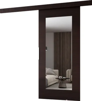 Produktbild von Minio, Schiebetür "CLEAN I", mit Spiegel, Zimmertür, 106 cm, Wenge Eiche Farbe