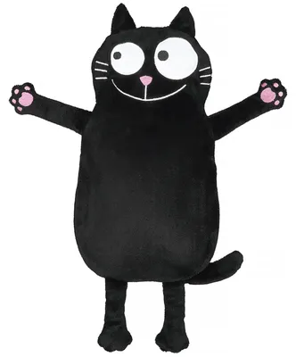 Image de moses. Bouillotte "Ed, le chat", avec housse. Bouillotte avec une douce housse noire sur le thème des chats, d'une capacité d'environ 1 litre