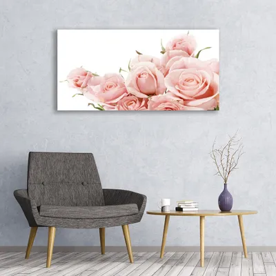Produktbild von Glasbilder 120x60 Wandbild Druck auf Glas Rosen Pflanzen