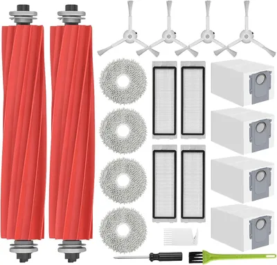 Produktbild von QRevo Zubehör für Roborock QRevo Zubehörset Saugroboter Ersatzteile mit 4 * Staubbeutel 4 * Mopp Wischtücher 1 * Hauptbürste 4 * Filter 4 * Seitenbürsten 1* Reinigungsbürste