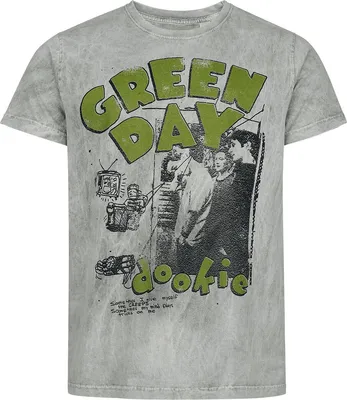 Produktbild von Green Day T-Shirt Herren Sketched Man grau Band-Merch, Bands 100% Baumwolle XXL