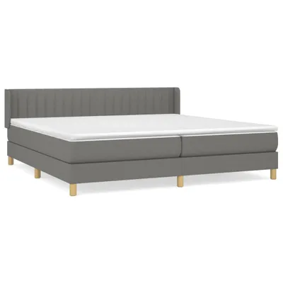 Obrázek produktu pro vidaXL Postel Boxspring s matrací Tmavě šedá 200x200 cm Látka