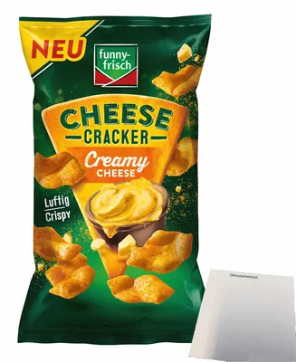 Produktbild von funny-frisch Cheese Cracker Creamy Cheese (100g Beutel) + usy Block