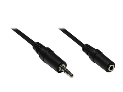 Obrázok produktu pre Alcasa 3,5 mm - 3,5 mm M/F 10 m audio kábel čierny