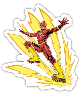 Produktbild von Spreadshirt DC Comics Justice League The Flash Blitze Sticker Aufkleber, 10 x 10 cm, Mattweiß