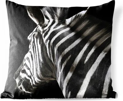 Produktbild von MuchoWow® Outdoor Kissen - Zebra - Tier - Weiß - 45x45 cm - Wetterfest - Lounge Kissen - Fotokissen - Dekoratives Kissen