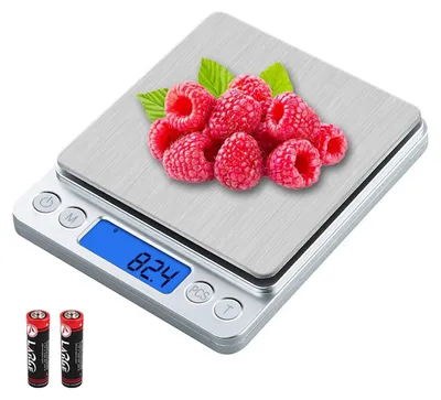 Immagine prodotto di Bilancia tascabile digitale - Bilancia da cucina - 3 kg - 0,1 g - Acciaio inossidabile - Display LCD blu