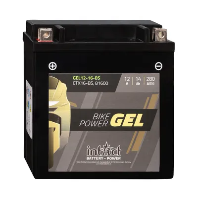 Immagine prodotto di intAct Bike-Power batteria per moto GEL CTX16-BS 12V 14Ah 81600 Gel12-16-BS