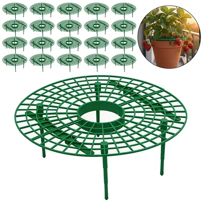 Produktbild von 20 Stück Quadratisch Erdbeerreifer Gartenzubehör Schneckenschutz Erdbeerstützen Schutz Gemüsegarten Zubehör Erdbeergitte