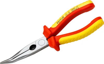 Produktbild von Flachrundzange mit Schneide gebogen CR-V 200 mm