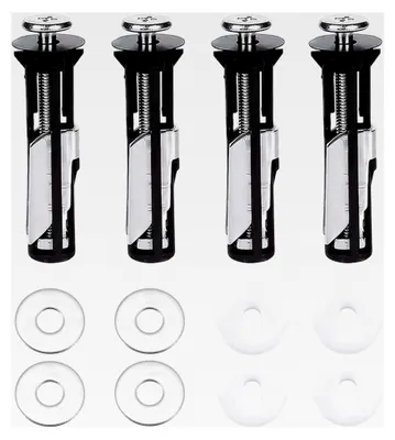 Produktbild von 4 Stück Befestigung für WC-Sitze, Schraubensatz für Toilettendeckel, Zubehör zur Wartung von Toilettensitzen