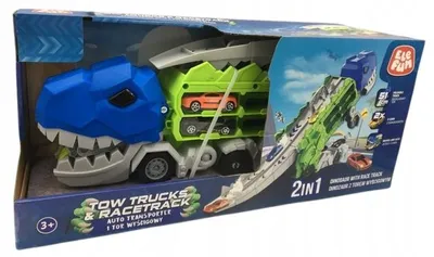 Produktbild von Elefun 2-in-1 Autotransporter Dino Rennstrecke 51cm