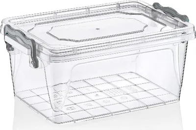Immagine prodotto di Contenitore di stoccaggio Contenitore trasparente Scatola di plastica Scatola pieghevole Scatola di plastica con coperchio 1,5 litri