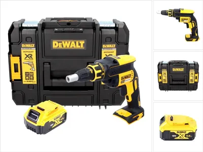 Image de DeWalt DCF 620 18 V Brushless Visseuse plaque de plâtre sans fil en Coffret TSTAK II + 1x Batterie DCB 182 5,0 Ah  - sans Chargeur