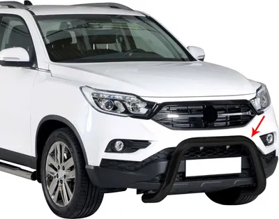 Obrázok produktu pre Ochranná lišta predného nárazníka pre Ssangyong Musso 2018-2025 ø76mm oceľ čierna