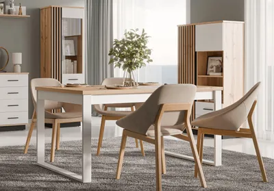 Produktbild von Design Esstisch Tisch DC-4 Eiche Wotan ausziehbar 160 bis 240 cm