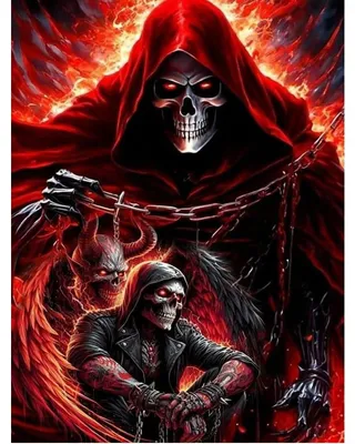 Diamond Painting 40x50 cm Totenkopf Skelett Gothic Horror Mosaik